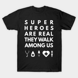 Covid 19 Heroes Word T-Shirt